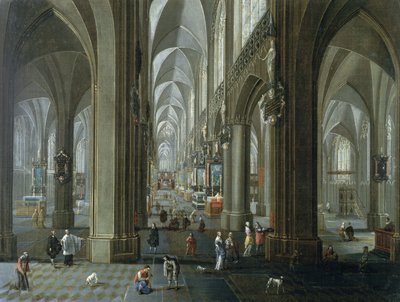 Interior de la Catedral de Nuestra Señora de Amberes de Pieter the Elder Neeffs